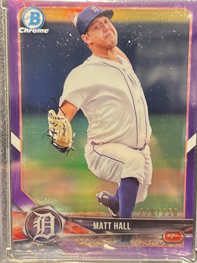 2018 Bowman Mega Box Chrome Matt Hall Base Set #BCP80