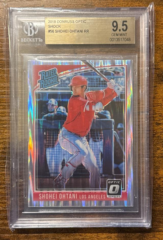 2018 Donruss Optic Shohei Ohtani BGS 9.5 Base Variations Set Shock #56