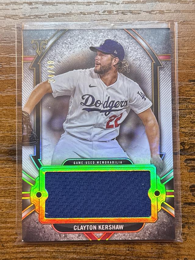 2024 Topps Triple Threads Clayton Kershaw Jumbo Relic /48 Dodgers #SJR-CK2