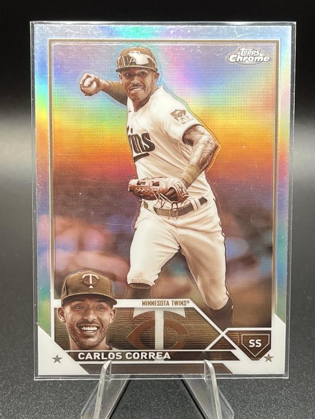 2023 Topps Chrome Carlos Correa BASE CARDS I Sepia Refractor #140