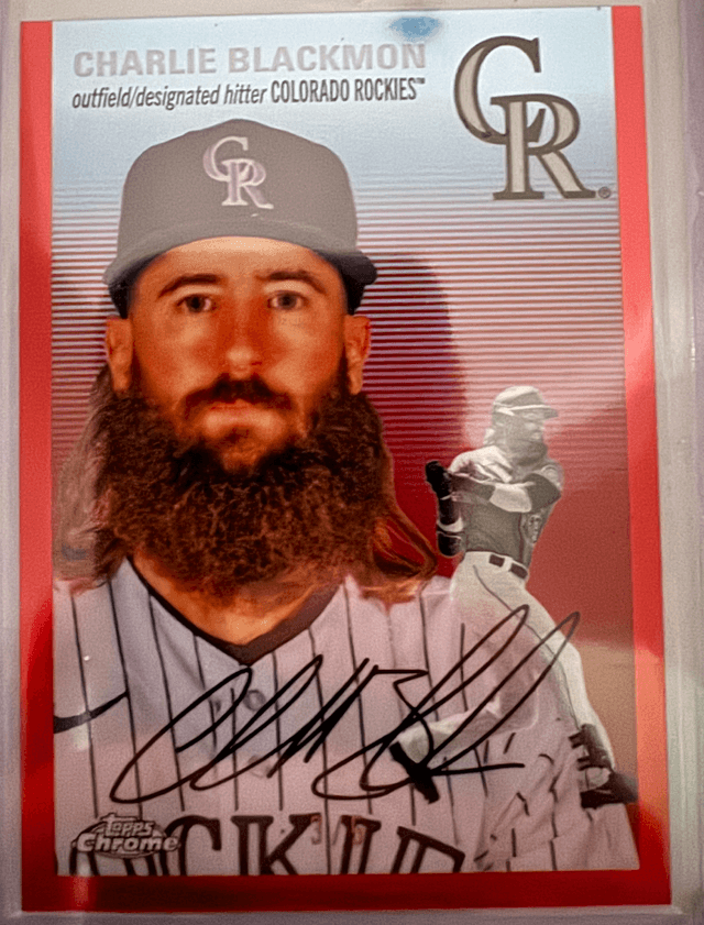 2023 Topps Chrome Platinum '54 Charlie Blackmon Red Prism Refractors /5 #298