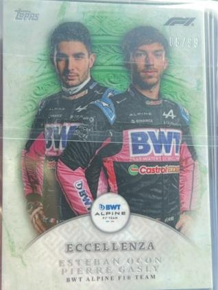 2024 Topps Eccellenza Formula 1 Racing Pierre Gasly/Esteban Ocon Green /99