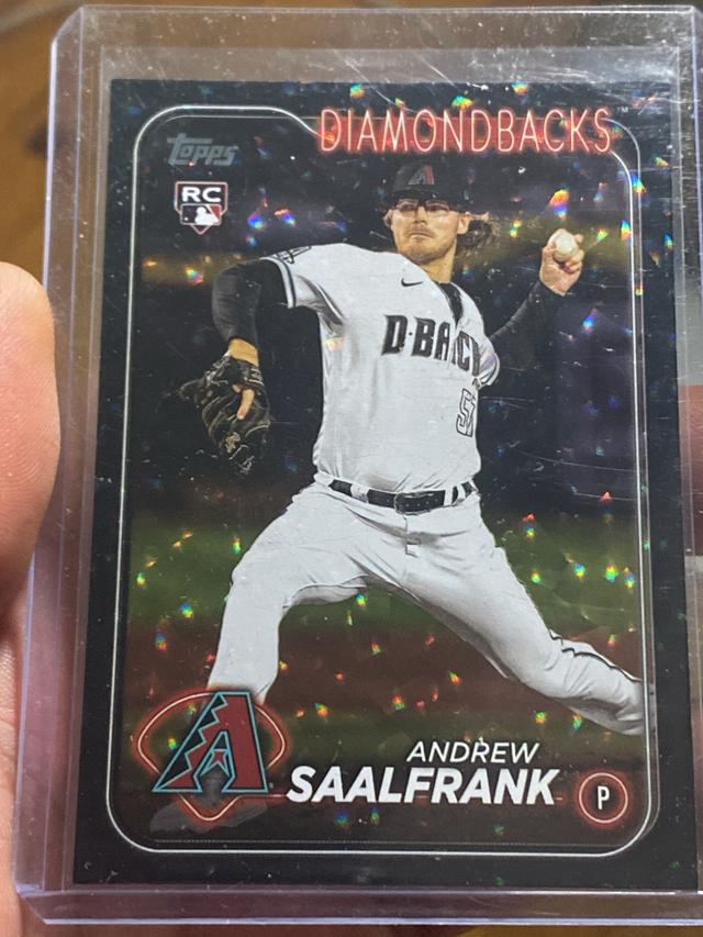 2024 Topps Series 2 Andrew Saalfrank BASE SET Black Crackle Foil #406