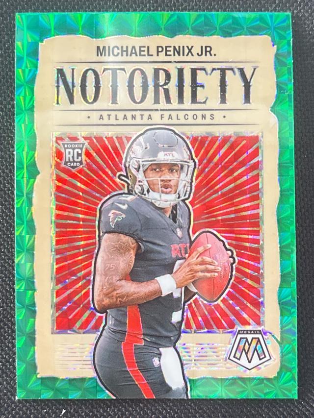 2024 Panini Mosaic Football Michael Penix Jr. Notoriety Green #20