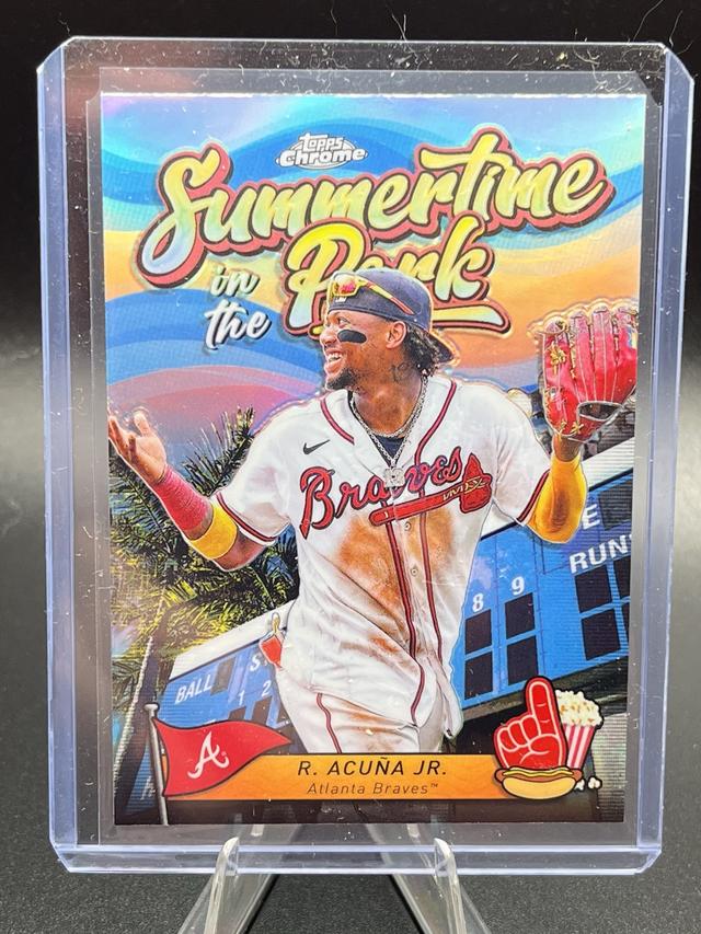 2024 Topps Chrome Ronald Acuña Jr. Summertime in the Park Checklist #SITP-5