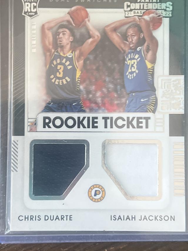 2021-22 Panini Contenders Chris Duarte / Isaiah Jackson #RT2-IND