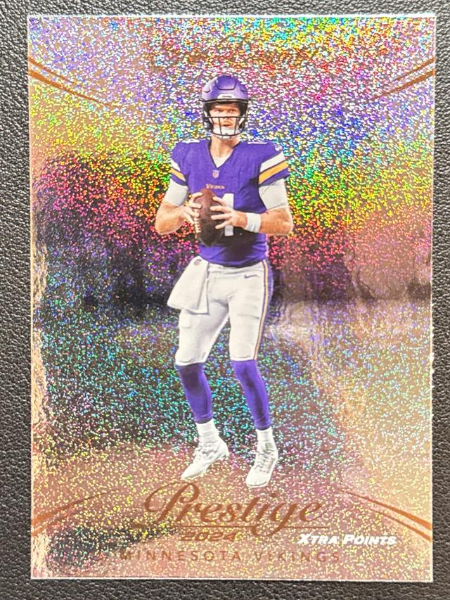 2024 Panini Prestige Football Sam Darnold ﻿Base Set Galaxy Xtra Points #191