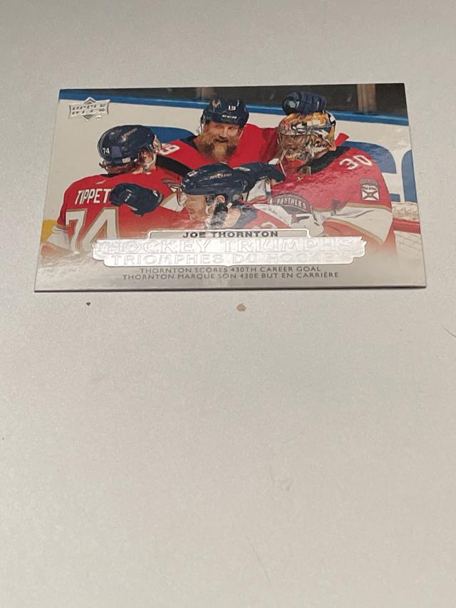 2022-23 Upper Deck Tim Hortons Hockey Joe Thornton Hockey Triumphs Set #HT-18