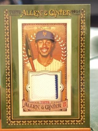 2024 Topps Allen & Ginter Francisco Lindor Mini Framed Relics #MFR-FL