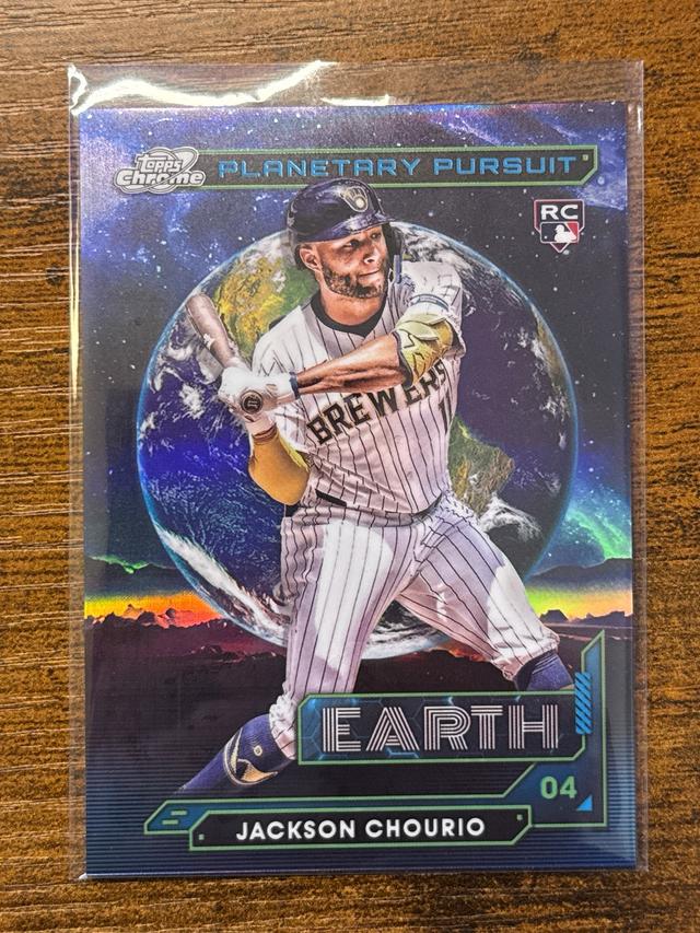 2024 Topps Cosmic Chrome Jackson Chourio Planetary Pursuit Earth #PPE-9