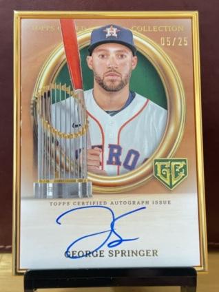 2024 Topps Gilded Collection George Springer Emerald /25 #GCH-GS