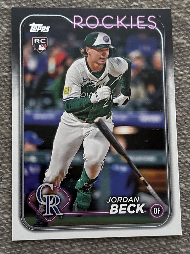 2024 Topps Update Series Jordan Beck Golden Mirror Image Variations #US269