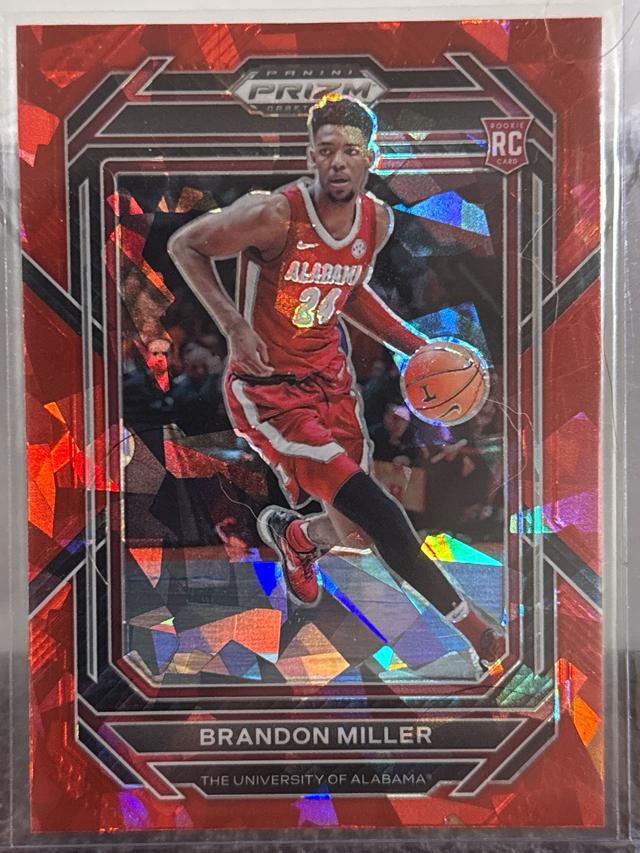 2023-24 Panini Prizm Draft Picks Brandon Miller Base Set Red Ice #63