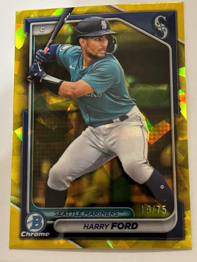 Harry Ford 2024 Bowman Chrome Prospects Yellow Refractors /75 #BCP-230