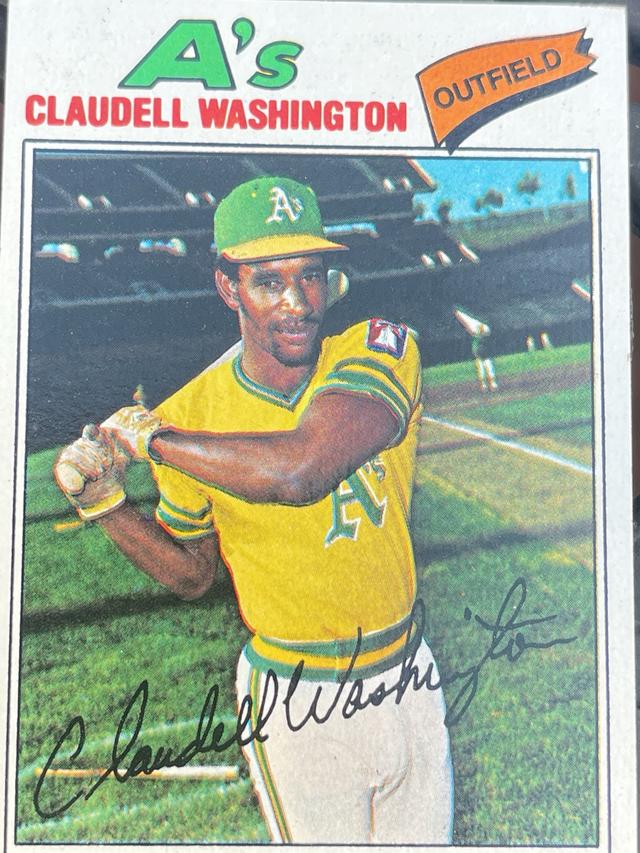 1977 Topps Claudell Washington 1977 Topps Baseball Set #405