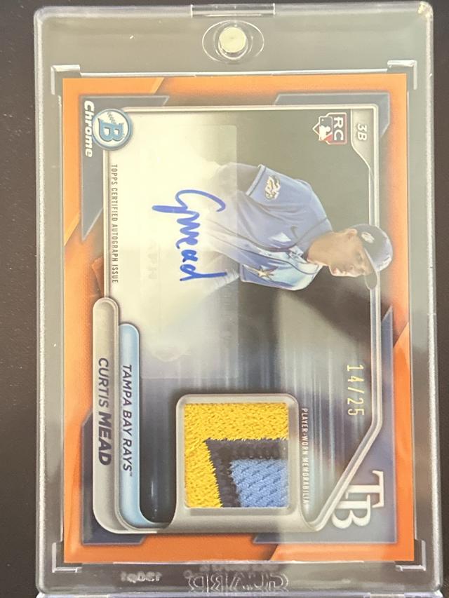 2024 Bowman Chrome Curtis Mead Orange Refractors /25 #BCAR-CM