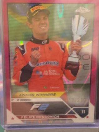 2023 Topps Chrome Formula 1 Felipe Drugovich Base Image Celebrations Set #192