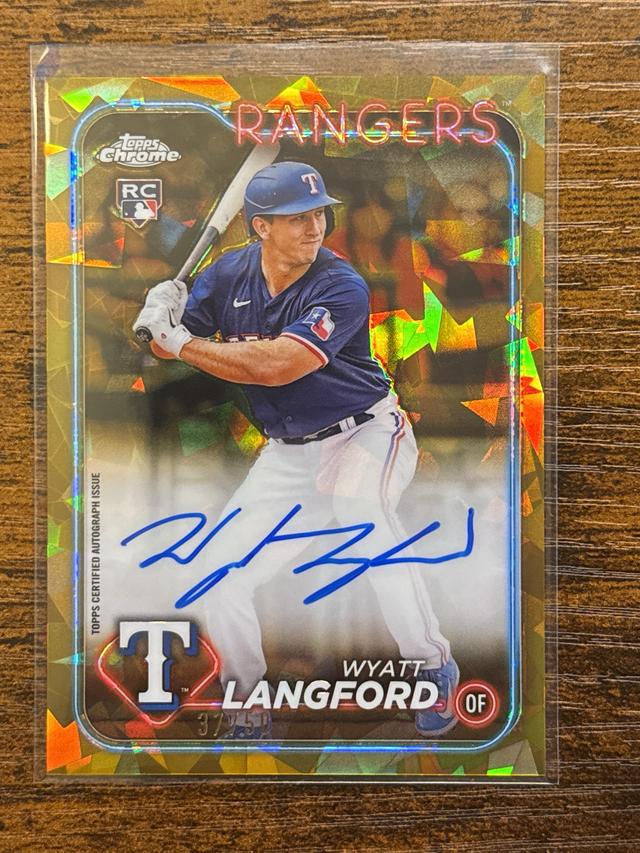 2024 Topps Chrome Sapphire Wyatt Langford Autographs Gold /50 #CSA-WL