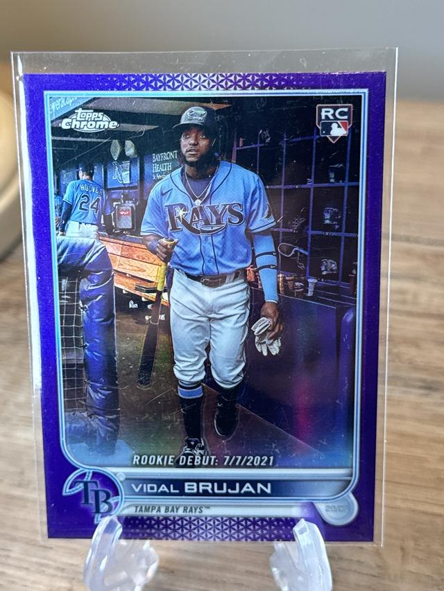 2022 Topps Chrome Updates Vidal Brujan BASE Purple Refractors #USC91