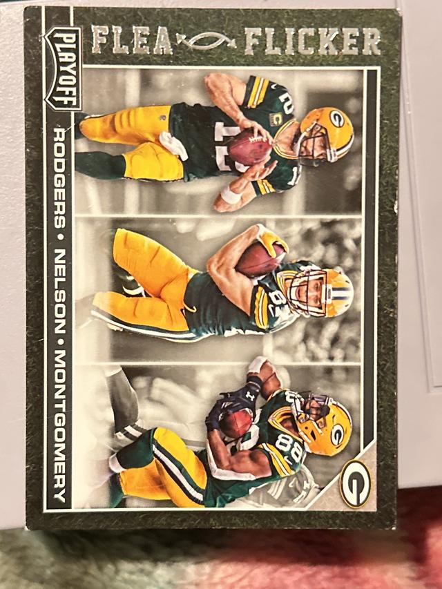 2017 Panini Playoff Football Rodgers / Nelson Montgomery Flea Flicker Set