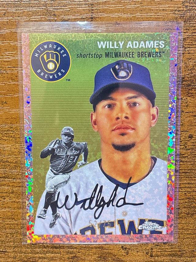 2023 Topps Chrome Platinum '54 Willy Adames Rose Gold Mini Diamond /75 #283