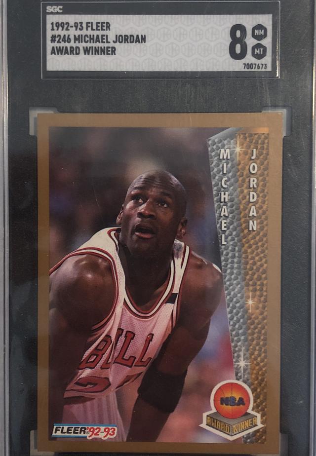 1992-93 Fleer Basketball Michael Jordan SGC 8 ﻿Base #246