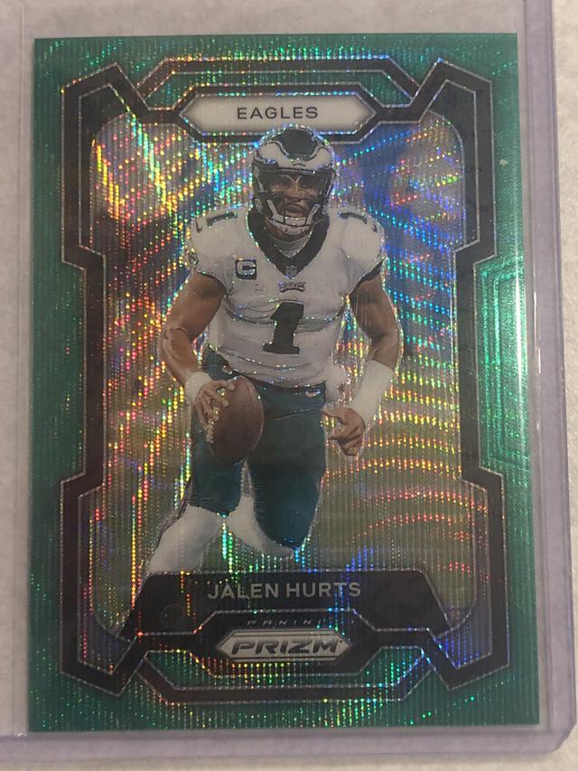 2023 Panini Prizm Football Jalen Hurts Base Set Green #244