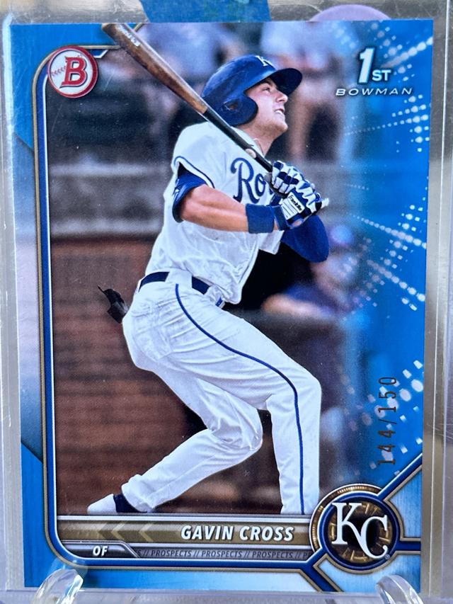 2022 Bowman Draft Gavin Cross ﻿Bowman Base Blue /150 #BD-6