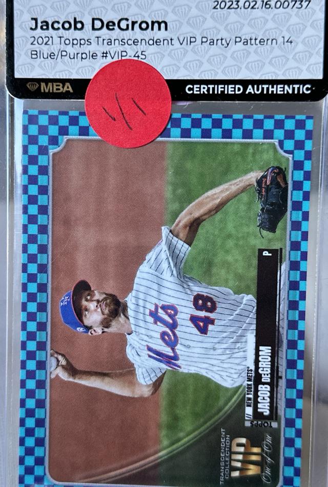 2021 Topps Transcendent Jacob DeGrom  ﻿VIP Party 1/1 /1 #VIP-45