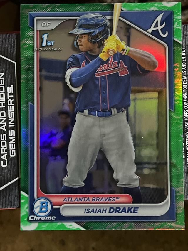 2024 Bowman Isaiah Drake CHROME PROSPECTS I Lunar Glow Refractors #BCP-21