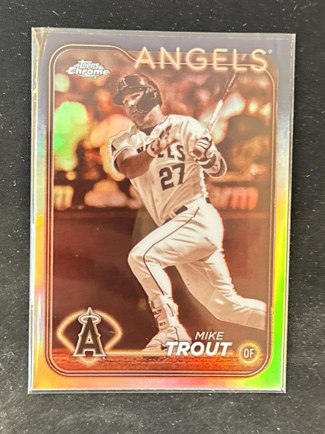 2024 Topps Chrome Mike Trout ﻿Base Set Sepia Refractors #200