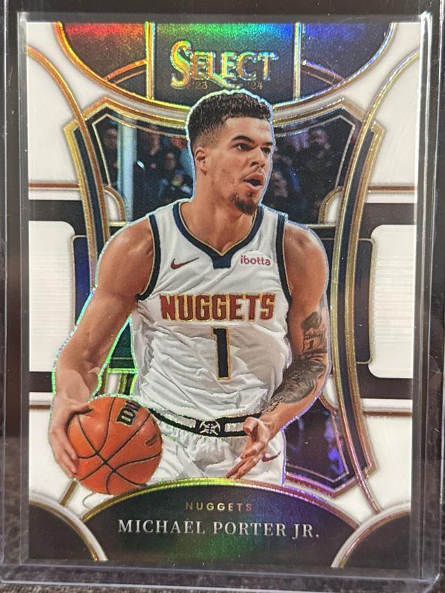 2023-24 Panini Select Basketball Michael Porter Jr. White Prizms /149 Nuggets