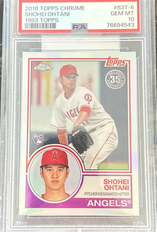 2018 Topps Chrome Shohei Ohtani PSA 10.0 1983 TOPPS BASEBALL #83T-6