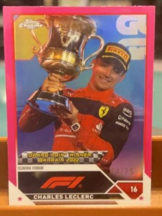 2023 Topps Chrome Formula 1 Charles Leclerc Base Set Pink /75 #144