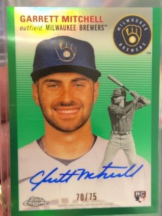 2023 Topps Chrome Platinum '54 Garrett Mitchell Green Refractors /75 #CPA-GMI