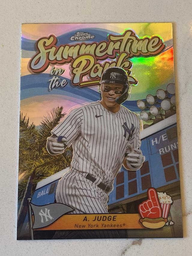 2024 Topps Chrome Aaron Judge Summertime in the Park Checklist #SITP-3