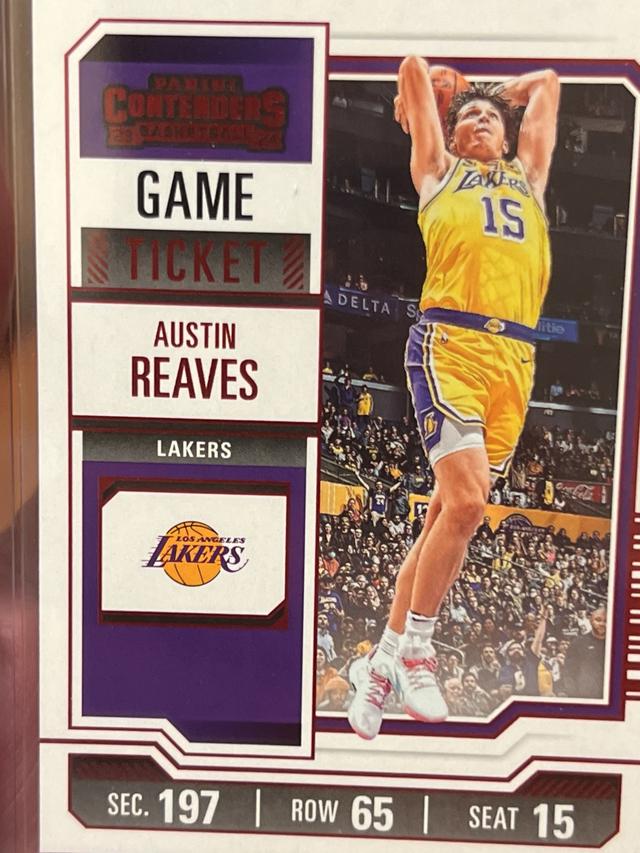 2023-24 Panini Contenders Austin Reaves Ticket Stub Red Game #15