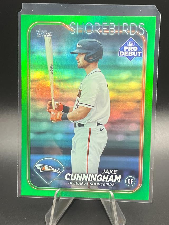 2024 Topps Pro Debut Jake Cunningham ﻿Base Set Green Foil /99 #PD-14