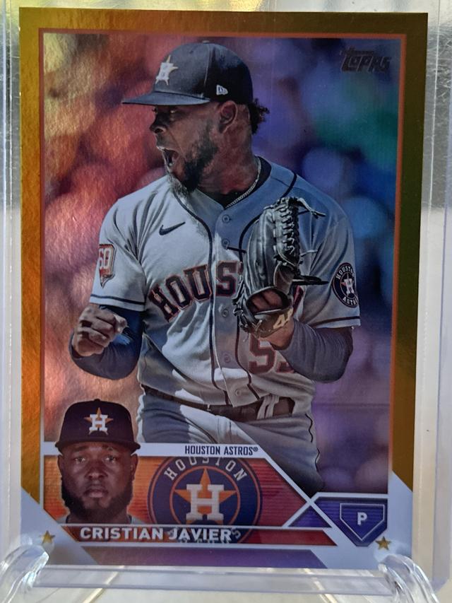 2023 Topps Series 1 Cristian Javier BASE COMPLETE SET Gold Rainbow Foil #55