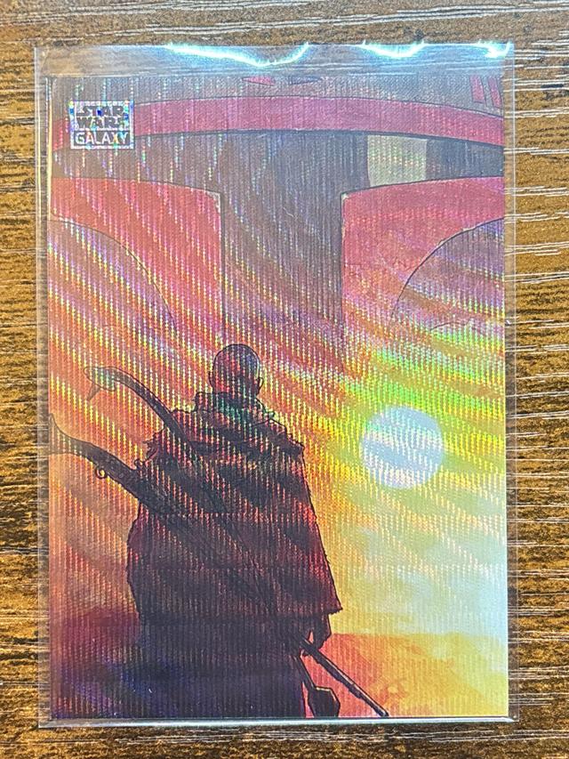 2024 Topps Star Wars Chrome Galaxy The Hunter Wave Refractor Boba Fett /99 #36