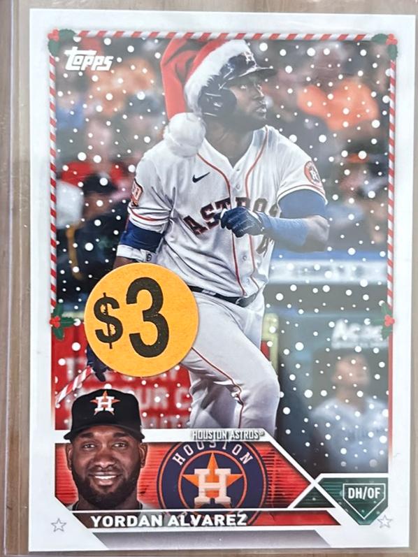 2023 Topps Holiday Yordan Alvarez HOLIDAY VARIATION SHORT PRINTS #H160