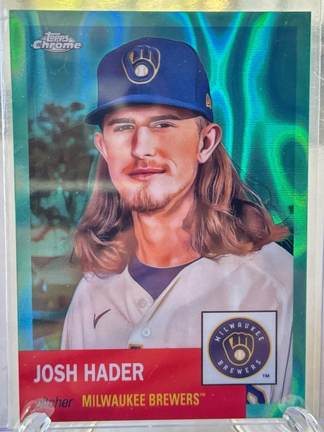 2022 Topps Chrome Platinum Josh Hader ﻿Base Set Aqua Lava Refractors /299 #438