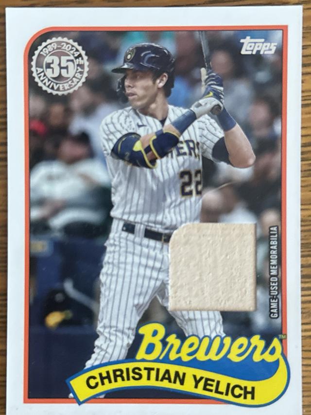 2024 Topps Series 1 Christian Yelich 1989 TOPPS BASEBALL RELICS #89BR-CY