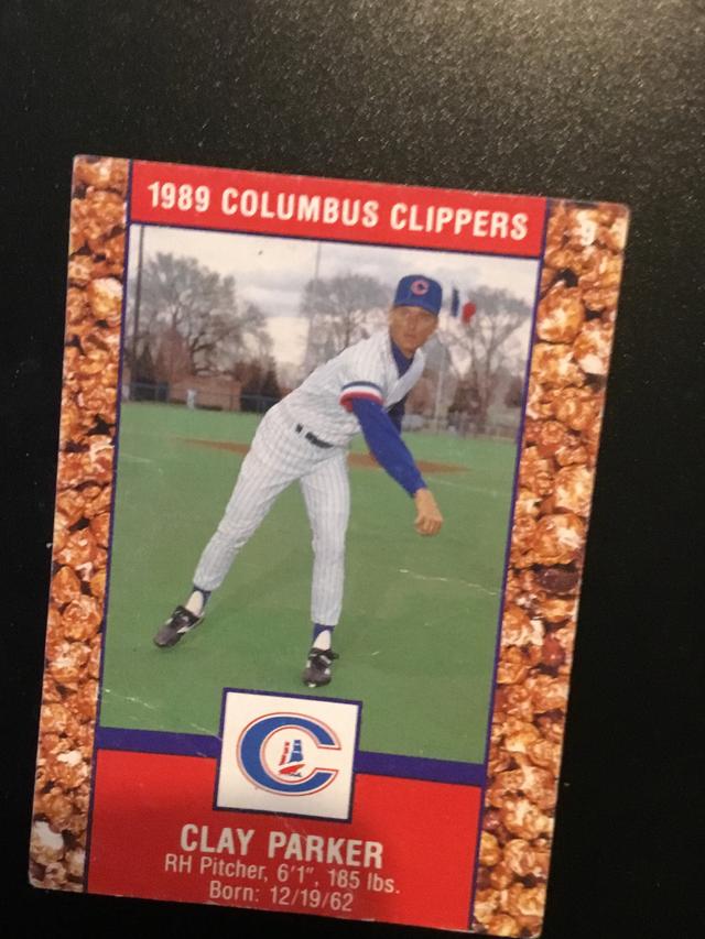 1989 Columbus Clippers Cracker Jack Clay Parker ﻿Set #9