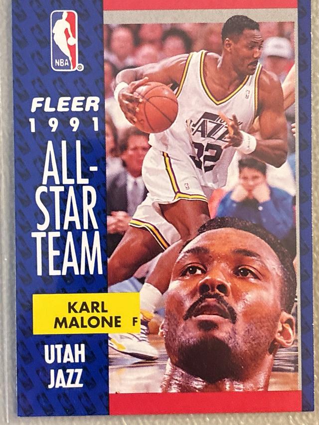 1991-92 Fleer Basketball b Karl Malone ﻿Base #219