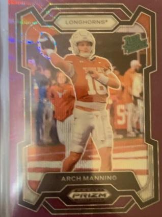 2024 Panini Prizm Draft Picks Football Arch Manning Purple Wave Prizms #192