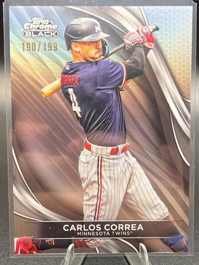 2024 Topps Chrome Black Carlos Correa ﻿Base Set Refractors /199 #98