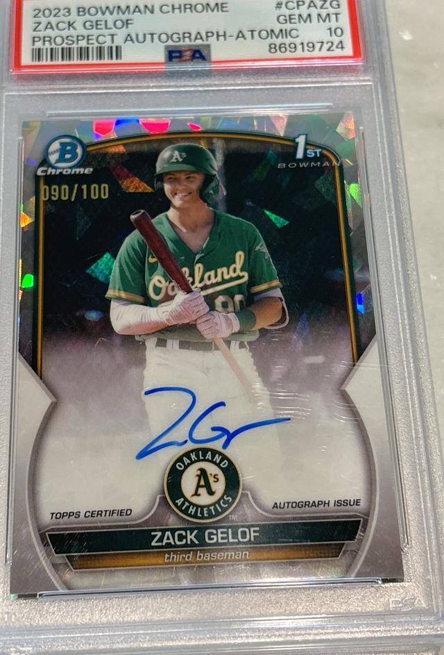 2023 Bowman Chrome Zack Gelof Atomic Variation Refractors /100 #CPA-ZG