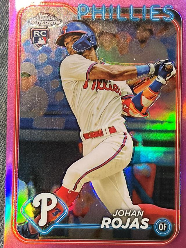 2024 Topps Chrome Johan Rojas ﻿Base Set Pink Refractors #273