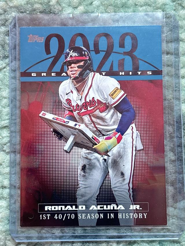 2024 Topps Series 1 Ronald Acuña Jr. 2023 GREATEST HITS Blue #23GH-5